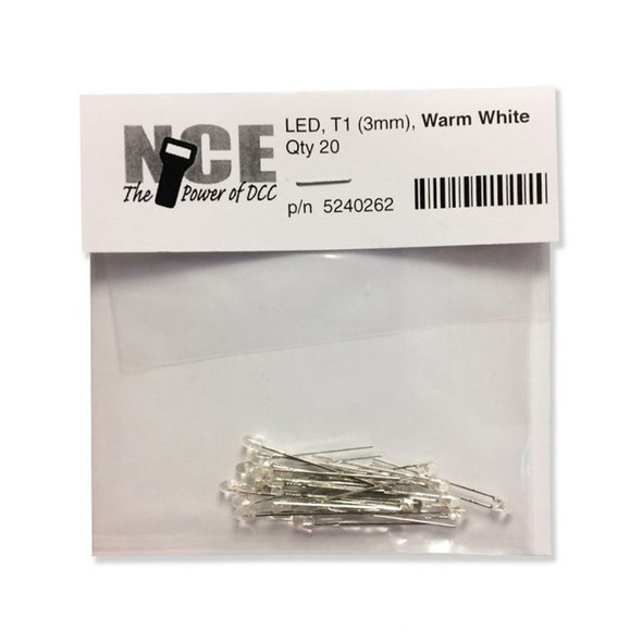 NCE 5240262 Warm White LED's 3mm (20)
