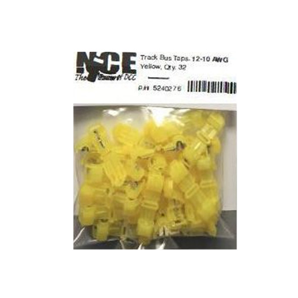 NCE 5240276 Track Bus Taps 10-12 Gauge Yellow 32pk