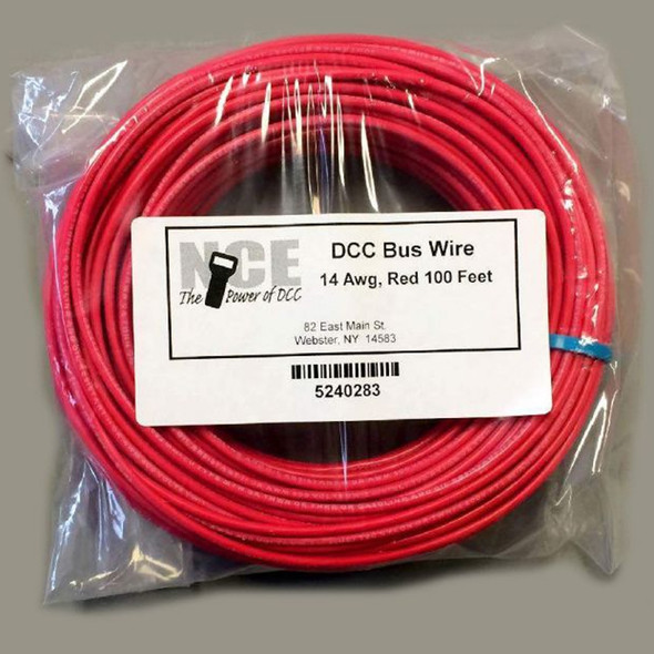 NCE 5240283 DCC Main Bus Wire 14 Gauge Red 100ft