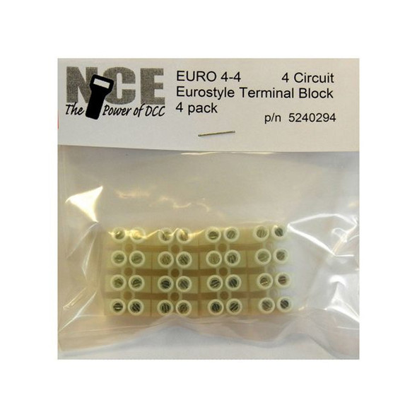 NCE 5240294 Euro4-4 Eurostyle Terminal Strip 4 Circuit