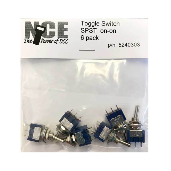 NCE 5240303 TS6S On/On SPST Toggle Switch 6-Pack 125V - 5A