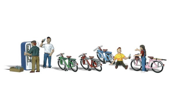Woodland Scenics Bicycle Buddies N Train Figures A2194