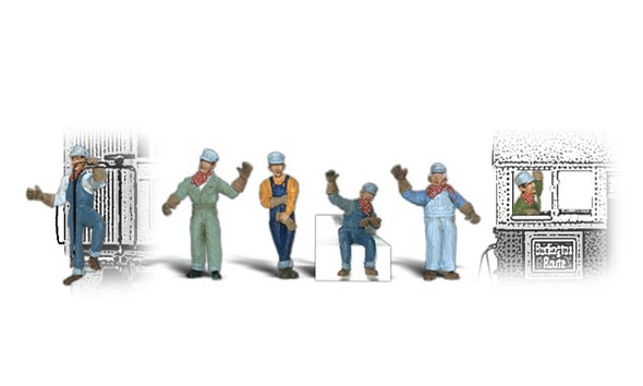 Woodland Scenics Accents Engineers Train Figures O A2733