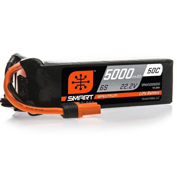 Spektrum 22.2V 5000mAh 6S 50C Smart LiPo Battery w/ IC5 Connector SPMX50006S50