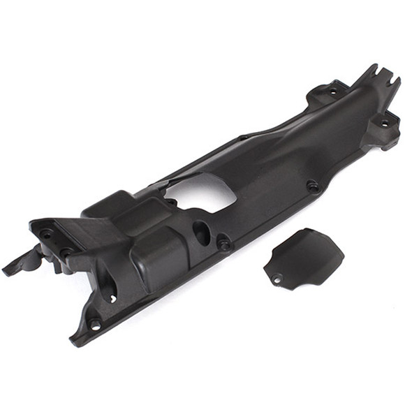 Traxxas 5637X Nylon Transmission Skidplate Cover Black : E-Revo VXL Brushless