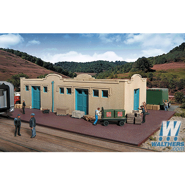 Walthers 933-2921 Mission-Style Freight House Kit 9-1/2 x 6-1/2 x 2-1/2" : HO Scale