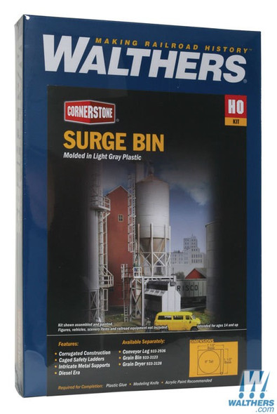 Walthers 933-2935 Grain Surge Bin Kit : HO Scale