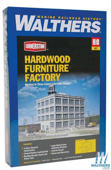 Walthers 933-3044 Hardwood Furniture Company Kit 11-7/8x10-5/8x8-7/8" : HO Scale