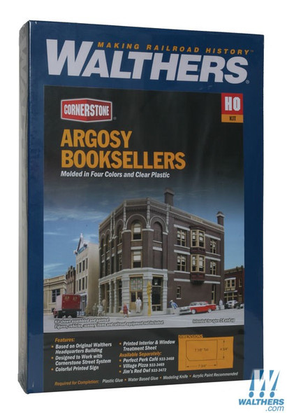 Walthers 933-3466 Argosy Booksellers Kit - 4-3/4 x 8-1/2 x 7-1/4" : HO Scale