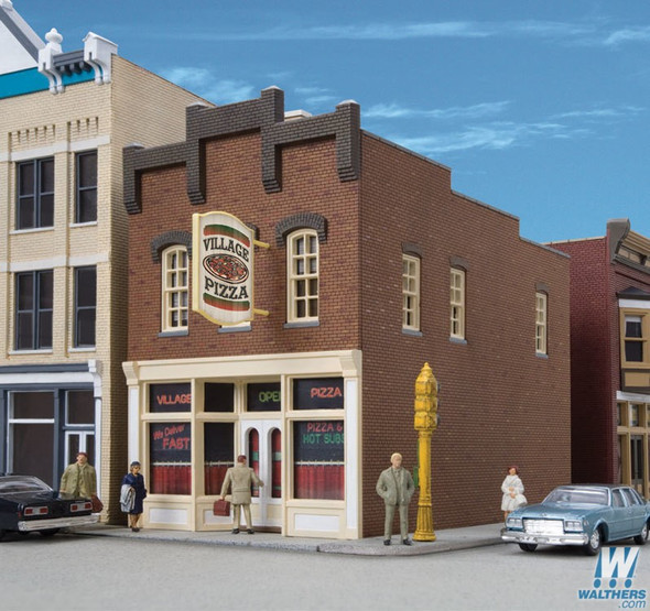 Walthers 933-3469 Village Pizza Kit - 3-1/8 x 5-1/2 x 4-3/4" : HO Scale Walthers 933-3469 Village Pizza Kit - 3-1/8 x 5-1/2 x 4-3/4" : HO Scale