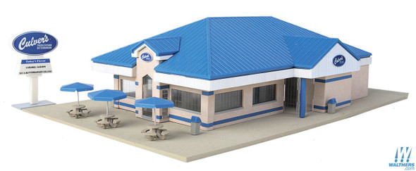 Walthers 933-3486 Culver's(R) Kit - 13-1/4 x 8-1/4 x 3-1/4"  : HO Scale