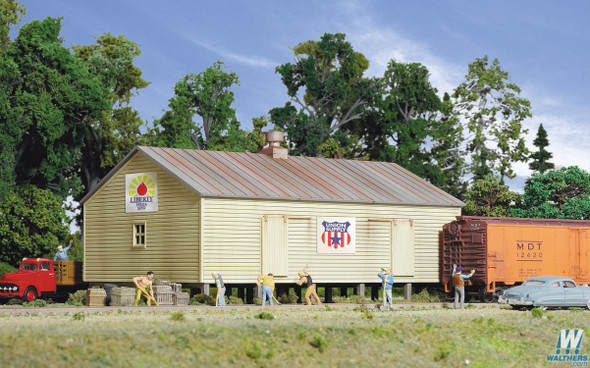 Walthers 933-3529 Storage Shed on Pilings Kit - 4-1/2 x 7 x 3-1/2" : HO Scale Walthers 933-3529 Storage Shed on Pilings Kit - 4-1/2 x 7 x 3-1/2" : HO Scale