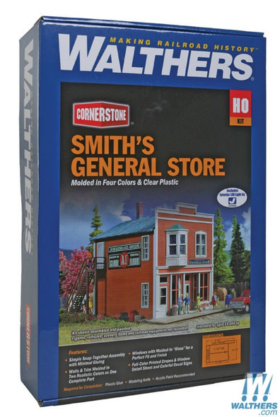 Walthers 933-3653 Smith's General Store Kit - 5-3/4 x 5 x 5-1/2" : HO Scale