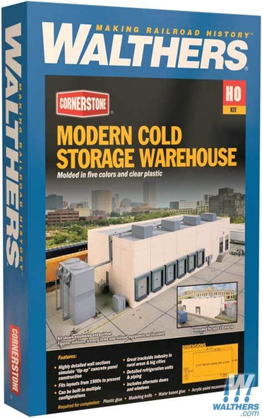 Walthers 933-4069 Modern Cold Storage Warehouse Kit Main Building : HO Scale