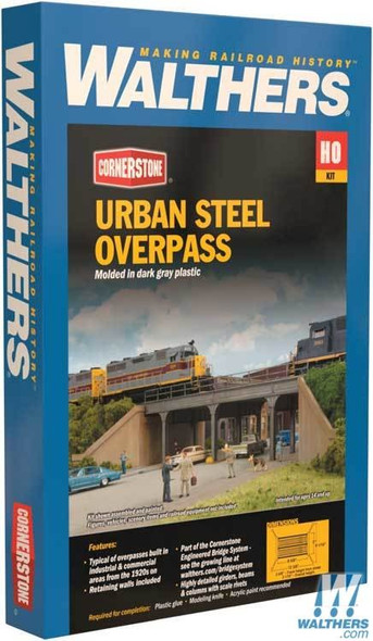 Walthers 933-4561 Urban Steel Overpass Kit : HO Scale