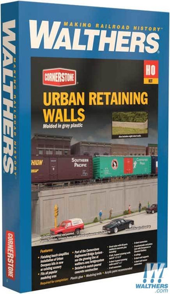 Walthers 933-4562 Urban Retaining Walls Kit : HO Scale