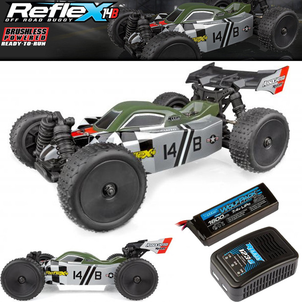 Associated 20175C 1:14 REFLEX 14B Off-Road 4WD Brushless Buggy RTR w/Lipo Combo