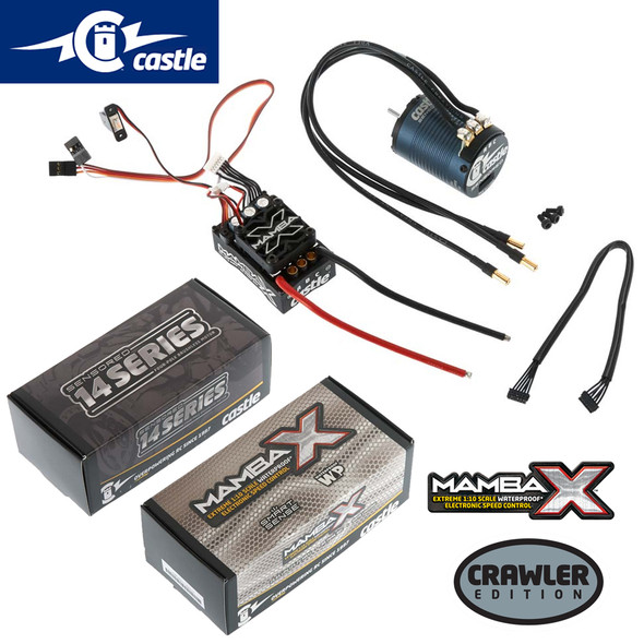 Castle Creations Mamba X 1/10 25.2V WP ESC w/ 1406-2280kV Brushless Cralwer Motor Combo