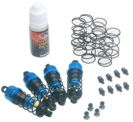 Yeah Racing DSG-0060BU Shock-Gear 60mm Damper Shock Set (4) Blue 1/10 Off Road Car