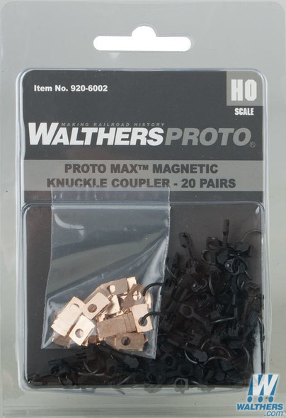 Walthers 920-6002 Proto MAX Magnetic Knuckle Couplers Standard (20) Pair HO Scale