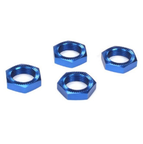 Losi LOSB3227 Wheel Nuts, Blue Anodized (4) 1/5 4WD 5IVE-T