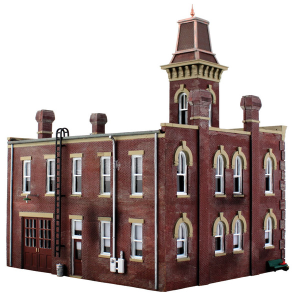 Woodland Scenics Built / Ready Firehouse HO Railroad Train Building BR5034