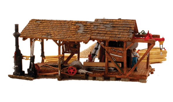 Woodland Scenics Built / Ready Buzz's Sawmill HO Railroad Train Building BR5044
