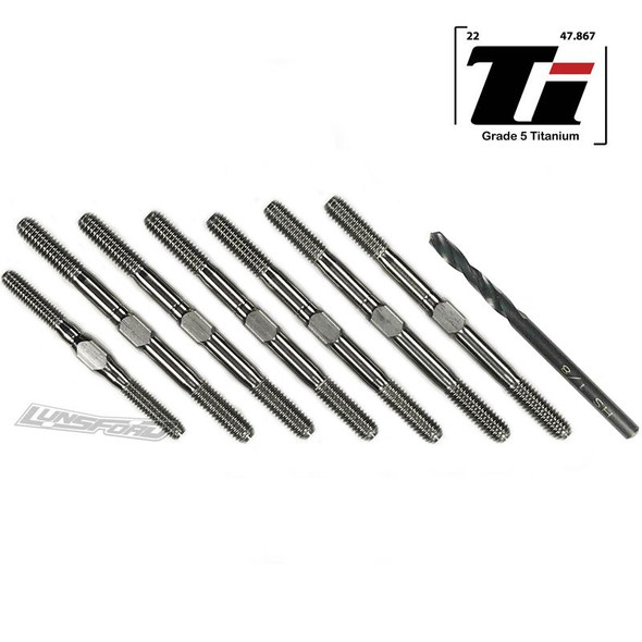 Lunsford LNS12025 3.5mm SUPER DUTY Titanium Turnbuckle Kit : Associated RC10B74