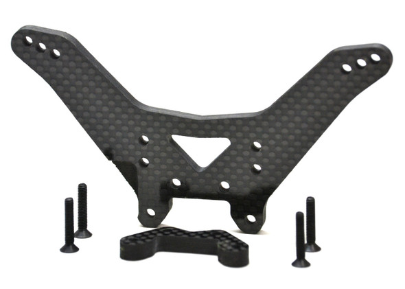 Exotek 1778 5MM CARBON REAR TOWER STAND UP WITH SPACER : Xray XT2