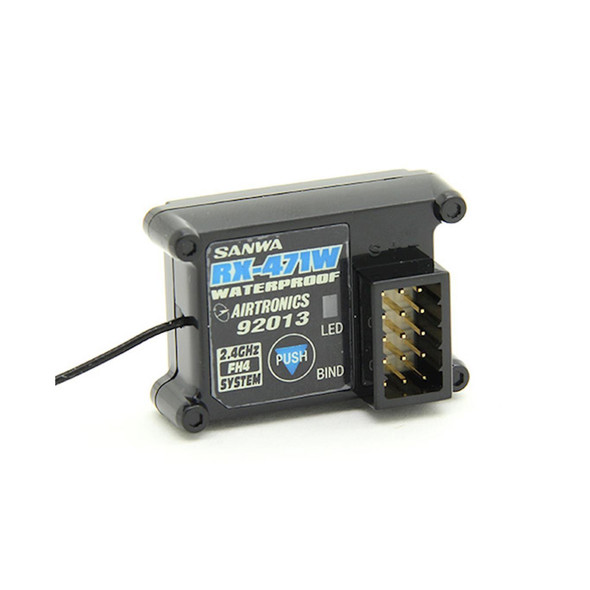 Sanwa RX-491 2.4GHz Waterproof 4-Channel FHSS5 SSL Telemetry 