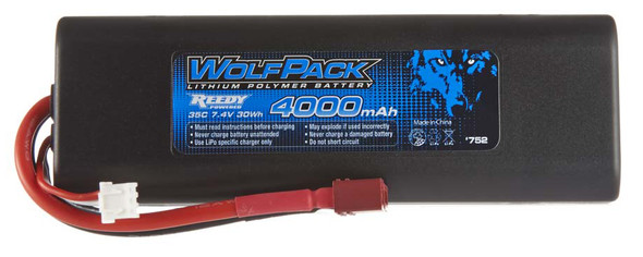 Associated WolfPack 2S 7.4V 4000mAh 35C LiPo Battery #752