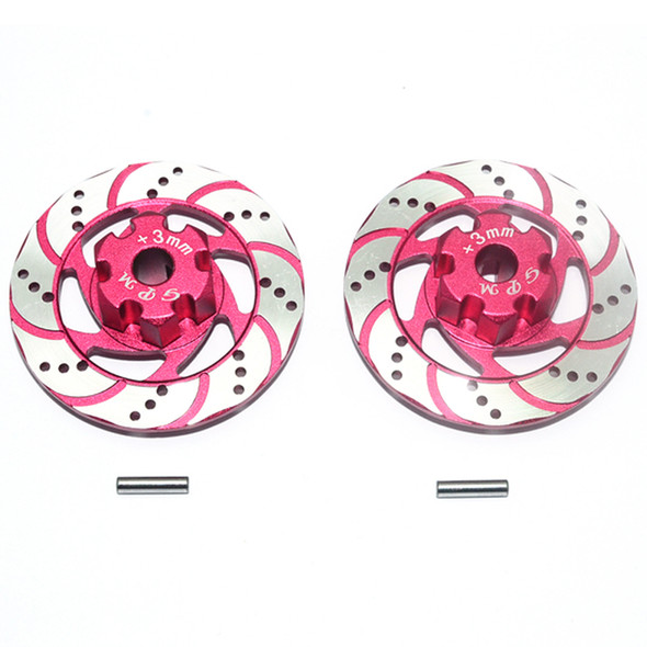 GPM Alum +3mm Hex w/ Brake Disk Red / Silver Lining : Unlimited Desert Racer