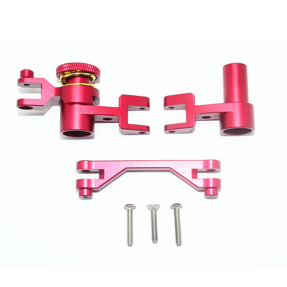 GPM Racing Aluminum Steering Assembly Red : Traxxas Unlimited Desert Racer