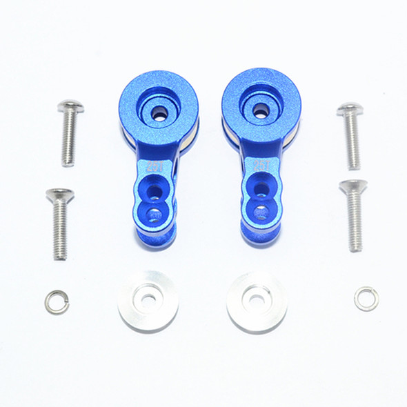 GPM Racing Aluminum 25T Servo Horn Blue w/ Built-in Spring : Traxxas E-Revo VXL 2.0