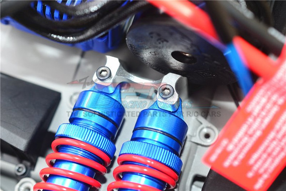 GPM Racing Aluminum Rear Damper Mount Blue : Traxxas E-Revo VXL 2.0