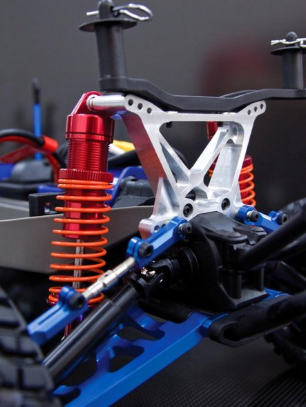 GPM Racing Alloy Front Shock Tower Blue : Traxxas Slash 4x4 GPM Racing Alloy Front Shock Tower Blue : Traxxas Slash 4x4