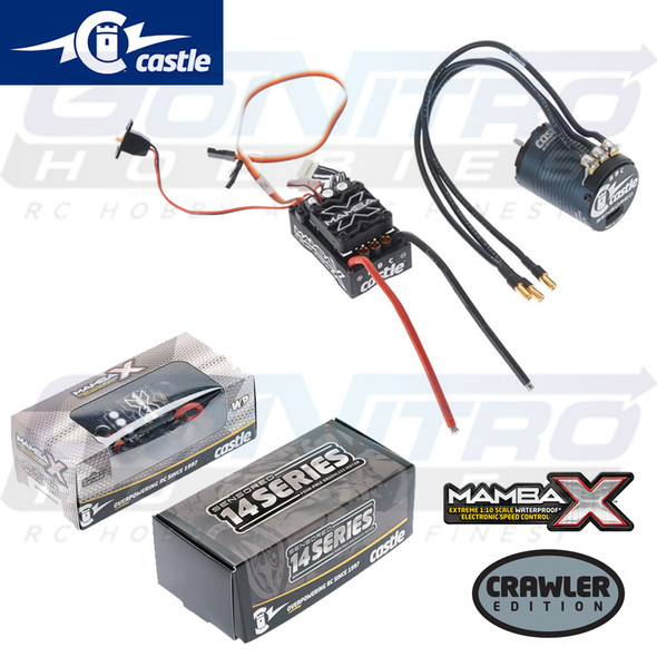 Castle Mamba 1/10 X 25.2V WP ESC +1406-1900kV Brushless Crawler Motor