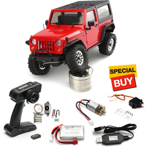 Orlandoo Hunter 1/35 Wrangler Rubicon w/ Radio / Servo / Motor / Battery & Charger