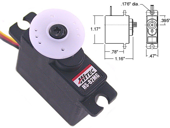 Hitec HS-82MG Micro Metal Gear Servo HS82MG/HS82/82MG/82