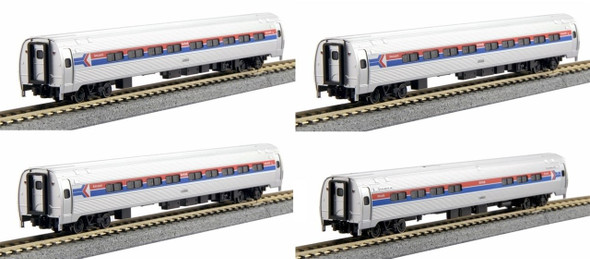 Kato 1068011 Amfleet I Amtrak Phase I 4-Car Set N Scale