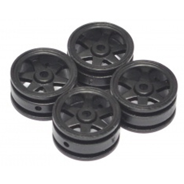 Orlandoo Hunter 6-Spokes Wheels Black (4) : 1/35 Rock Crawler Kit