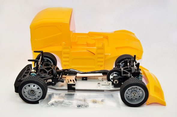 HoBao HB-GPX4E-Y Hyper EPX 1/10 Semi Truck On-Road ARR w/ Yellow Paint Body