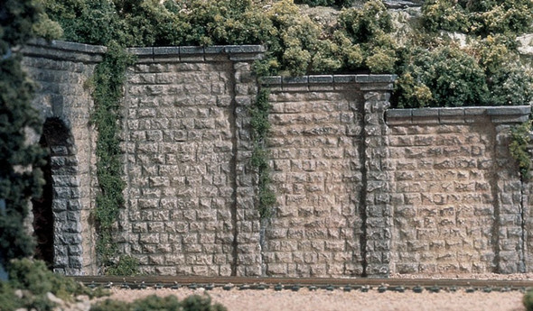 Woodland Scenics Cut Stone Wing Wall (3) HO C1259