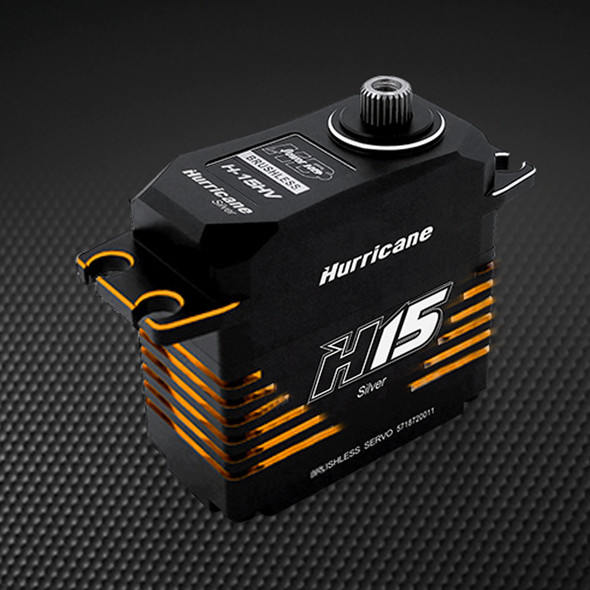 POWER HD Hurricane H15 Brushless Premium Titaniun & Stell Gear Digital Servo Golden