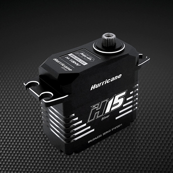 POWER HD Hurricane H15 Brushless Premium Titaniun & Stell Gear Digital Servo Silver