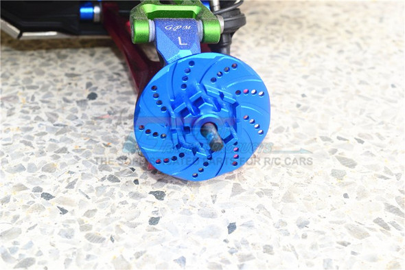 GPM Racing Aluminum +2mm Hex Brake Disk Red : Maxx Monster Truck GPM Racing Aluminum +2mm Hex Brake Disk Red : Maxx Monster Truck