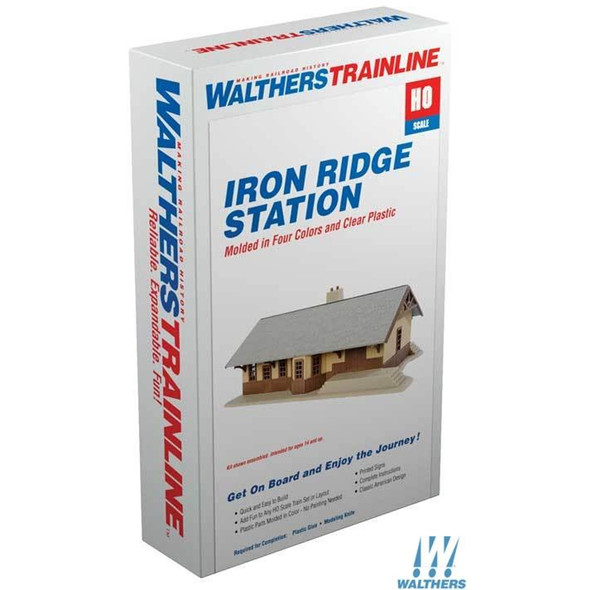 Walthers Trainline 931-904 Iron Ridge Station Kit - 8-1/4 x 4-3/4 x 2-3/4" HO Scale