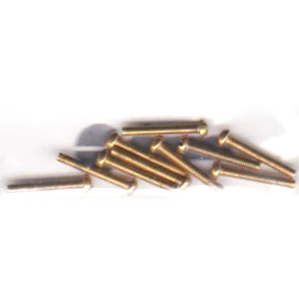 Walthers 947-1026 #1-72 Brass Round Head Machine Screws 1/2 x .073" (10)