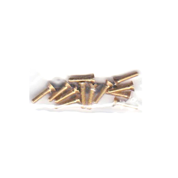 Walthers 947-1075 #2-56 Brass Flat Head Machine Screws 3/8 x .086" (12)