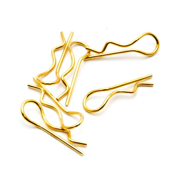 HoBao 84134 Body Clip Gold (6Pcs) : Hyper EPX / GPX4 / SC10 Electric / Nitro / 10TT